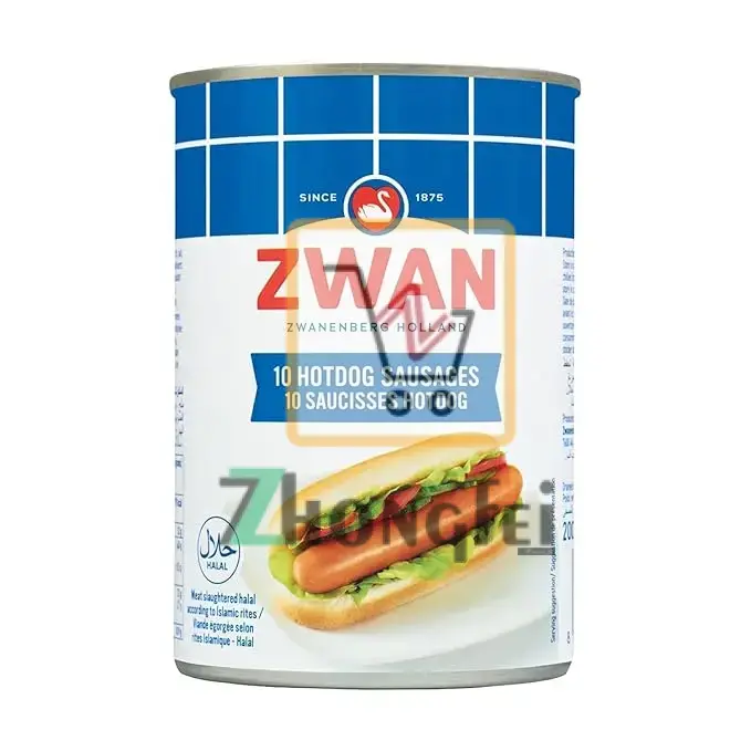 Zwan 10 Hotdog Sausages Halal, 400g