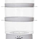 Cookworks White 3 Bowl Steamer 9.9L capacity.