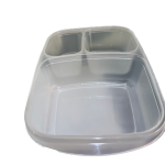 3pcs Reusable Meal Prep Containers, 4-Compartment To Go Bento Lunch Boxes, Stackable Divided Food Storage Containers for Work and Travel