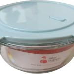 Red Cheery Borosilicate Glass Bowl 800ml (set of 1 piece)