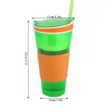Greeen Snackeez Travel Cup with Straw, 16 oz - All-in-One Snacking Solution
