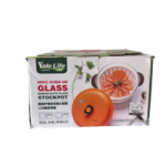 Vale Life SE ASANES 400°C OVEN OK GLASS BOROSILICATE GLASS STOCKPOT 1400ml