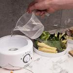 Cookworks White 3 Bowl Steamer 9.9L capacity.