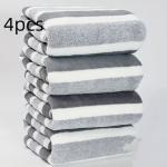 Striped Microfiber Towel - Super Soft, Quick-Dry, Absorbent, Light Beige-Friendly, Perfect for Home and Family, 70.0cm x 140.0cm, Multi-Color Pack, Quick-Dry Towel | Vibrant Towel | Microfibe