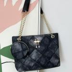 Large Capacity Mother's Bag 2024 New Bag Cross-Border Wholesale women's Bag set of Two shoulder Bags Printed Lace